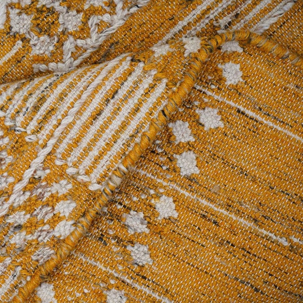 Tapis kilim indien tribal jaune