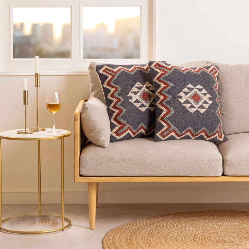 22x22 housse de coussin kilim