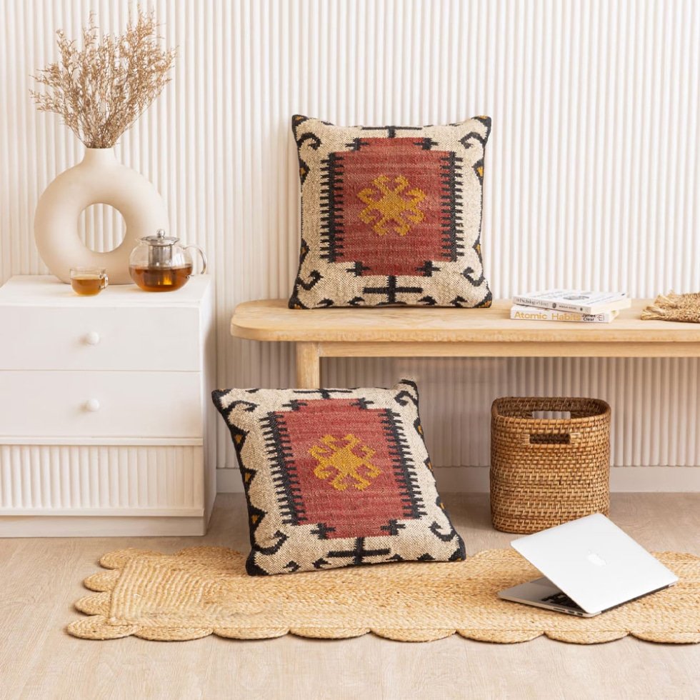 24x24 oreillers en kilim