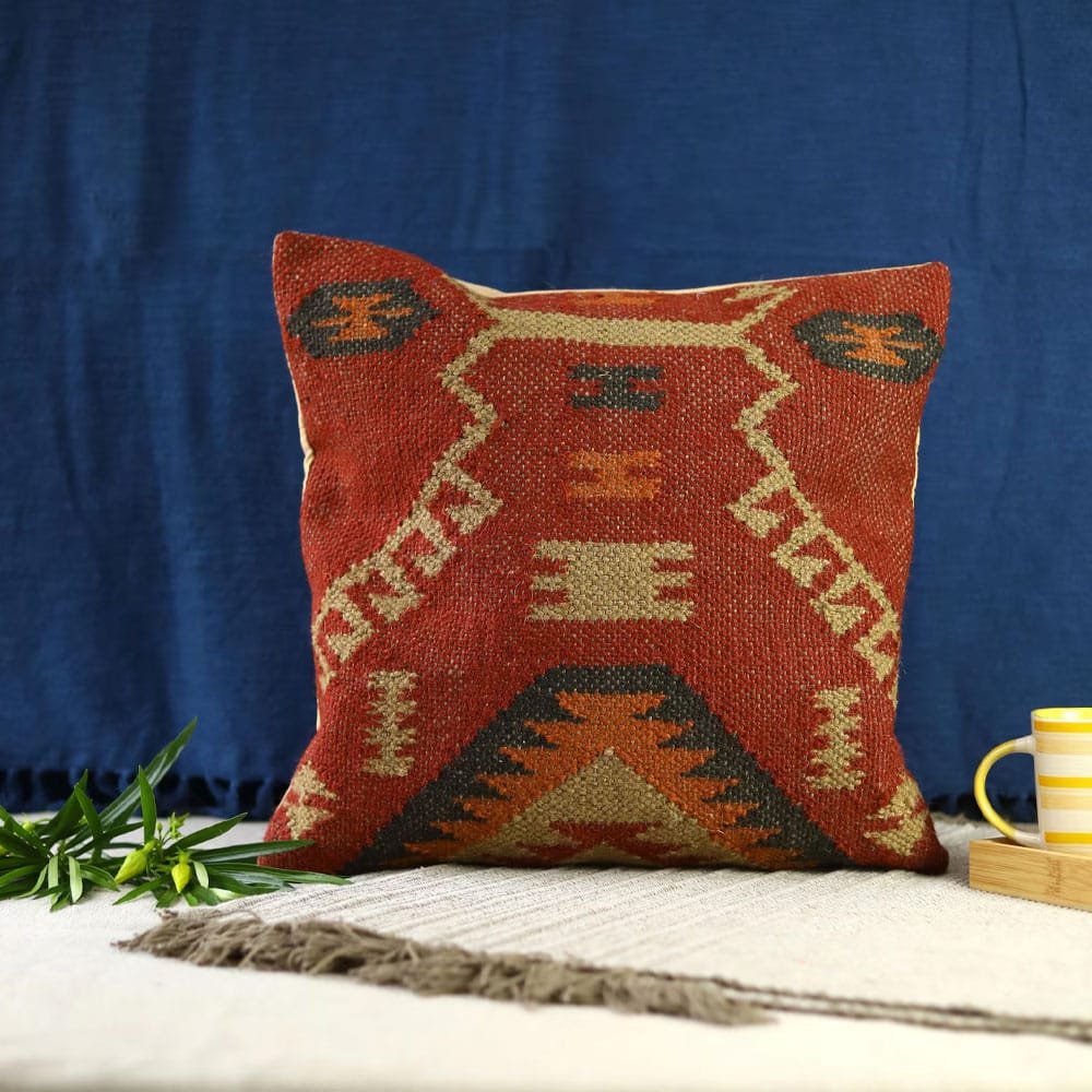 Coussin kilim rouille Coussin kilim orange