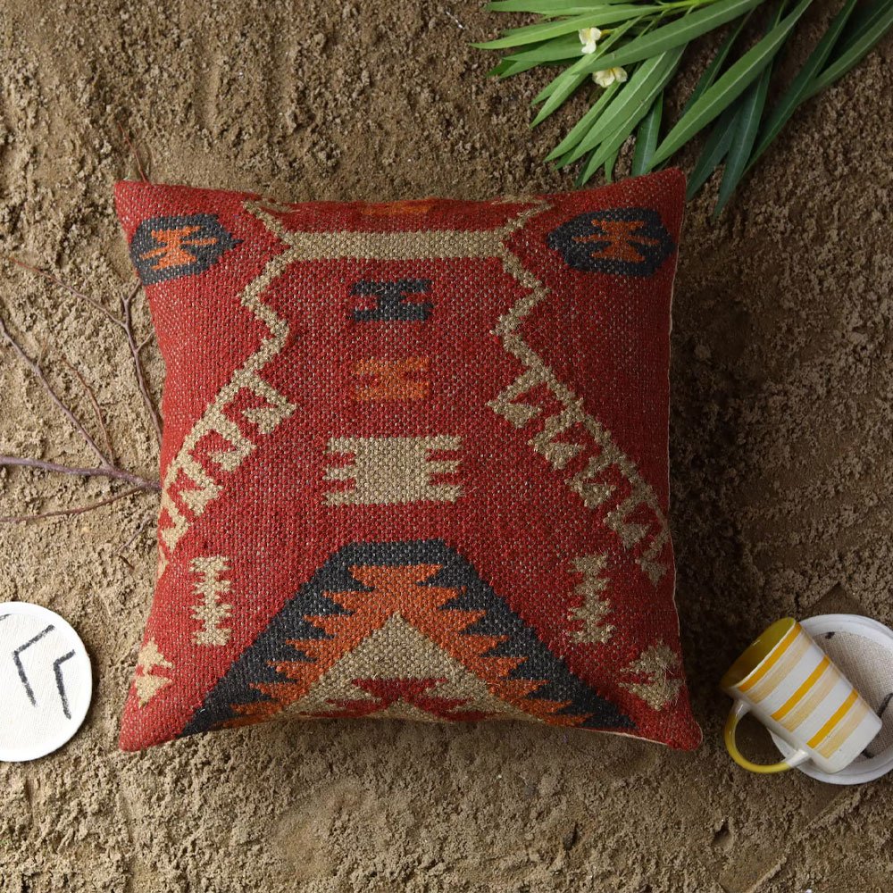 Coussin kilim rouille Coussin kilim orange