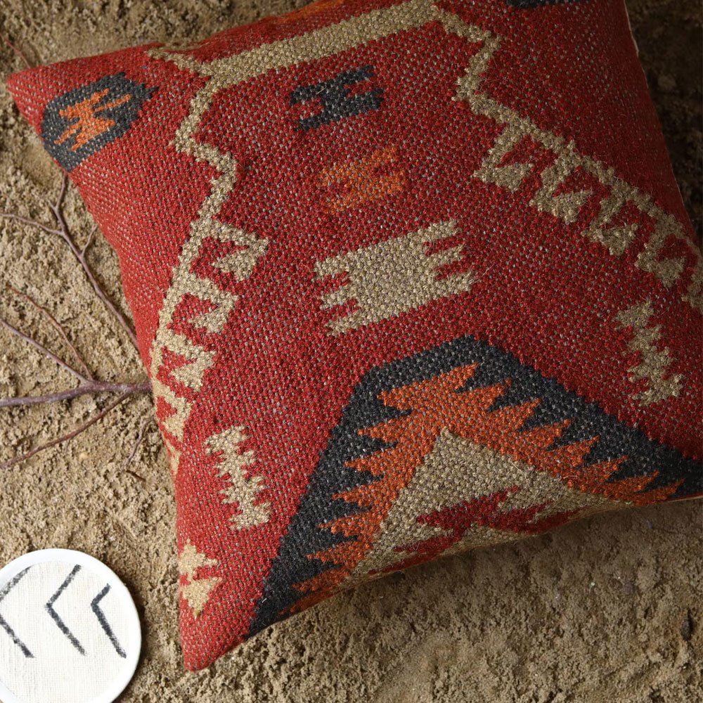 Coussin kilim rouille Coussin kilim orange