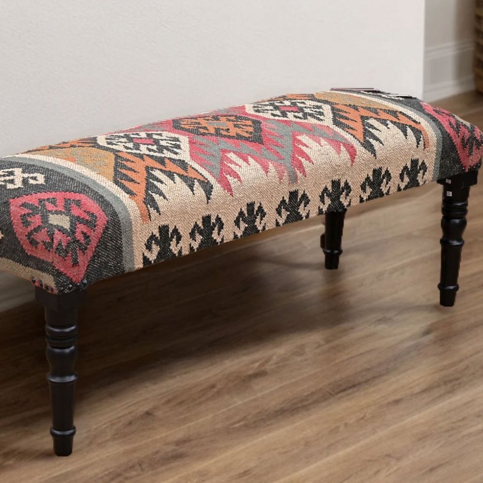 Banc ottoman en kilim navajo