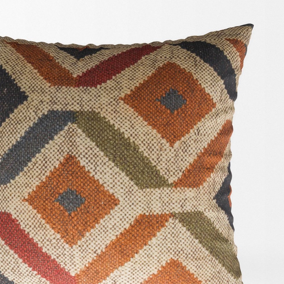 Coussins kilim en laine et jute aztèque