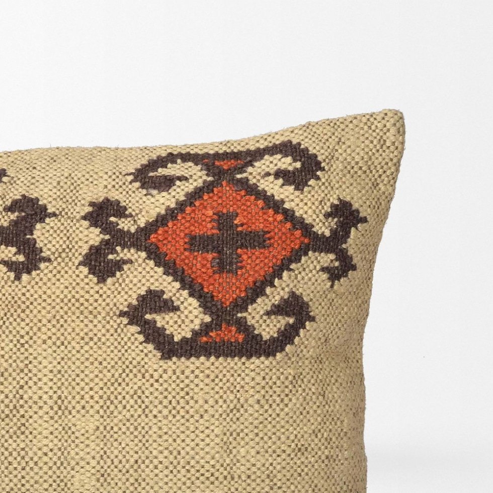 Coussins en kilim navajo ivoire