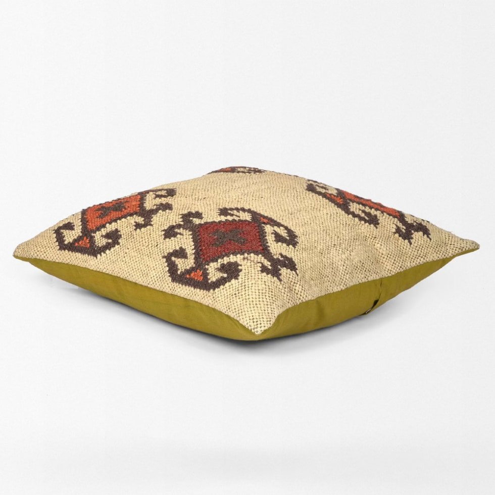 Coussins en kilim navajo ivoire