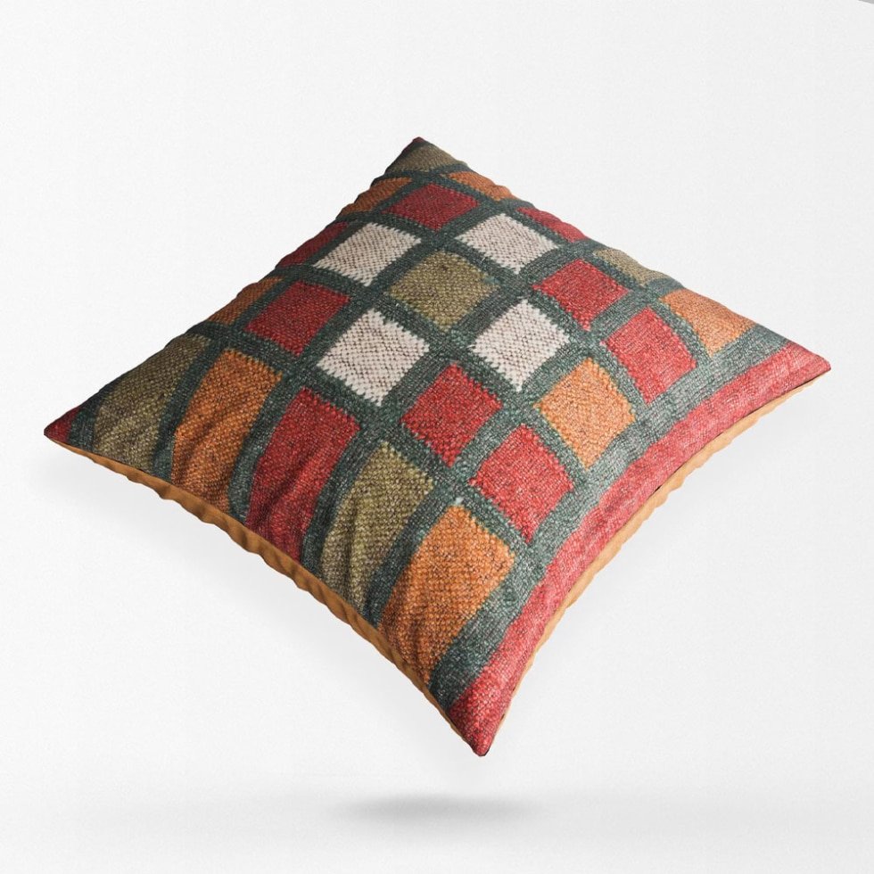 Coussins en kilim à motifs carrés