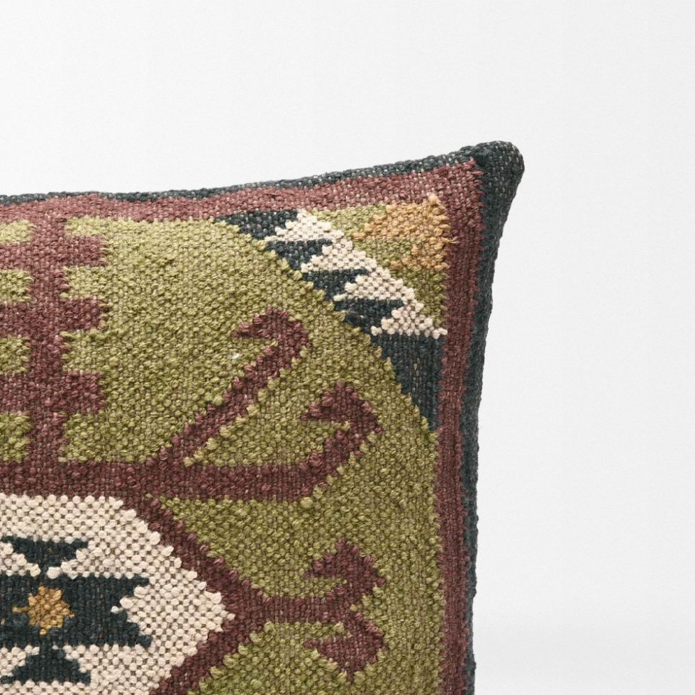 Coussins en kilim vert tribal