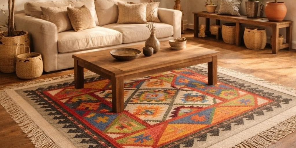 Quelle taille de tapis Kilim me faut-il&nbsp;? Guide des tailles pièce par pièce